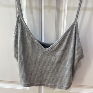 grey crop tank